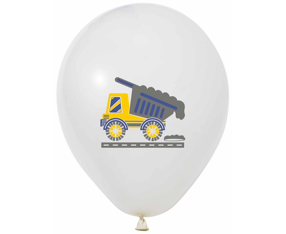 Construction balloons, pastel, 12"/ 5pcs